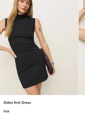 Reformation Alden Knit Dress - Black